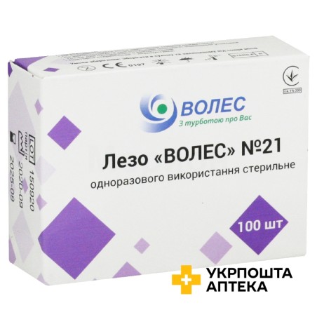 Лезо Волес стерильне 21 №100 Huaian Tianda Medical Instruments (Китай)