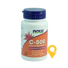 Вітамін C-500 аскорбат капс. №30 NOW INTERNATIONAL (США)