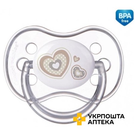 Пустушка Канпол бебіс силіконова 22/563, 6-18 міс., Newborn baby, кругла Topsil (Польща)