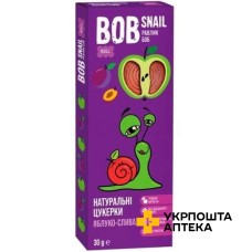 Цукерки Равлик Боб 30 г, яблуко, слива Еко Снек (Україна)