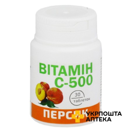 Вітамін С табл. 500 мг, персик №30 Красота та Здоров'я (Україна)