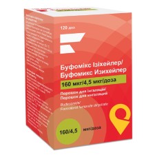 Буфомікс ізіхейлер пор. д/інг. 160 мкг/доза + 4,5 мкг/доза 120.доз Оріон (Фінляндія)