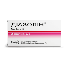 Діазолін табл. 0,1 г №20 Фармак (Україна)