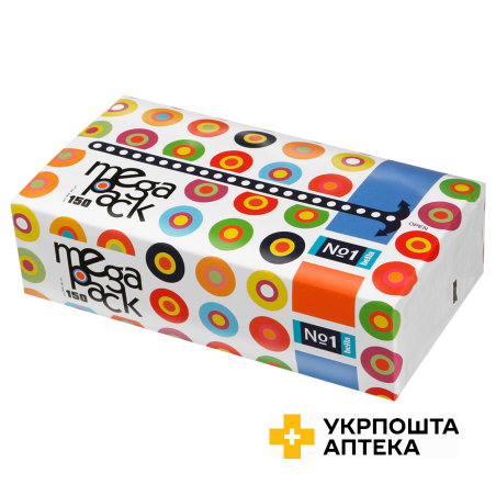 Хустинки паперові універсальні, двошарові (Mega Pack 150 шт.) Белла-Центр (Україна)