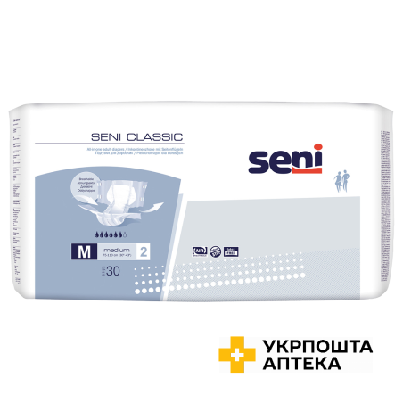 Підгузки для дорослих SENI CLASSIC medium №30 Torunskie ZMO (Польща)
