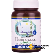 Пивні дріжджі з йодом йод №100 ЕКО-МОН ПП (Україна)