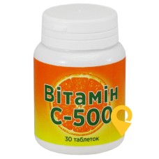 Вітамін C табл. 500 мг контейн. №30 Красота та Здоров'я (Україна)