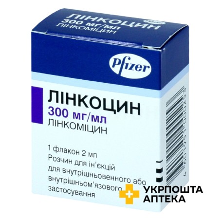 Лінкоцин р-н д/ін. 300 мг/мл 2.мл Пфайзер Менюфекчуринг Бельгія (Бельгія)