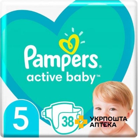 Підгузки Памперс актив бебі junior (11-16 кг) №38 Проктер енд Гембл Україна (Україна)