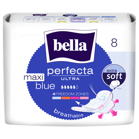 Прокладки гігієнічні BELLA Perfecta Ultra Maxi Blue №8 Torunskie ZMO (Польща)