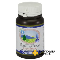 Пивні дріжджі з селеном табл. 500 мг, селен №100 Красота та Здоров'я (Україна)
