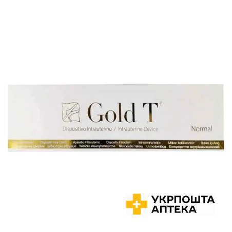 Спіраль внутрішньоматкова Eurogine Gold T Normal Cu375 + Au (мідь + золото) Eurogine (Іспанія)
