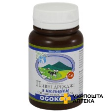 Пивні дріжджі з кальцієм табл. 500 мг, кальцій №100 Красота та Здоров'я (Україна)