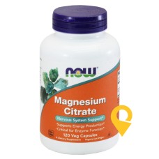 Магній цитрат капс. 400 мг №120 NOW FOODS (США)