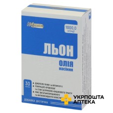 Олія насіння льону капс. 1000 мг №30 Красота та Здоров'я (Україна)