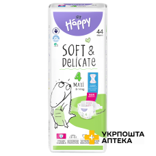 Підгузки дитячі одноразові HAPPY BELLA BABY maxi (вага 8-14 кг) №44 Torunskie ZMO (Польща)