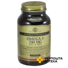 Подвійна омега-3 ЕПК і ДГК Solgar капс. 700 мг №60 Солгар Вітамін енд Херб (США)