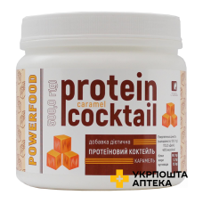 Протеїн комплексний Powerfood protein cocktail, карамель 500 г Красота та Здоров'я (Україна)