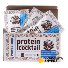 Протеїн комплексний Powerfood protein cocktail, шоколад саше по 25 г №10 Красота та Здоров'я (Україна)