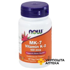 Вітамін-К2 капс. 100 мкг №60 NOW FOODS (США)