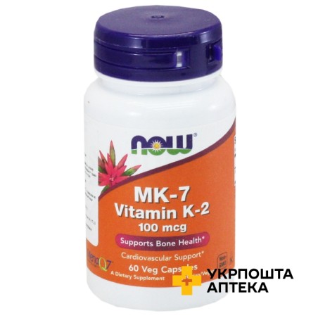 Вітамін-К2 капс. 100 мкг №60 NOW FOODS (США)