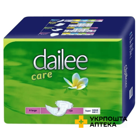 Підгузки для дорослих Dailee Care Super Extra Large повітропроникні №30 Drylock Technologies (Чеська Республіка)