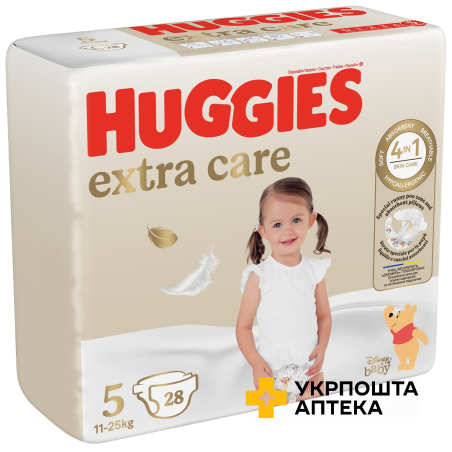 Підгузки Huggies Extra Care дитячі, розмір 5 (11-25 кг) №28 Кімберлі-Кларк (Чеська Республіка)