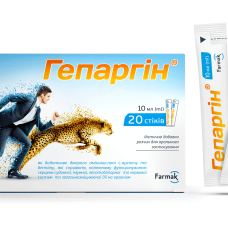 Гепаргін р-н д/орал. застос. стік 10 мл №20 Фармак (Україна)