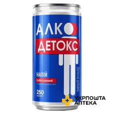 Алко-Детокс напій слабогазований з підсолоджувачем, 250 мл в банці Красота та Здоров'я (Україна)
