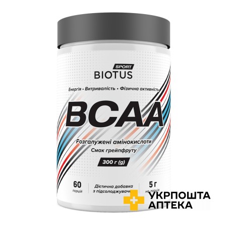 Biotus Амінокислоти BCAA смак грейпфрута 300 г Актілайф Нутрішн