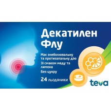 Декатилен Флу льодяники 8,75 мг №24 Тева (Іспанія)