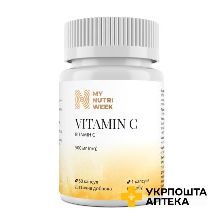 Вітамін С My Nutri Week 500 мг капс. №60 My Nutri Week (Україна)