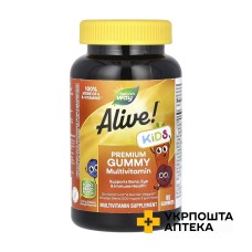 Alive! дитячі мультивітаміни 90 жув. цукерок вишня, апельсин, виноград Nature's Way Products