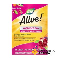 Alive! Комплексні мультивітаміни для жінок 50+ 50 табл. Nature's Way Products