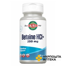 Бетаїн гідрохлорид+ табл. 250 мг №100 KAL Nutritional (США)