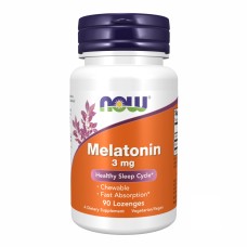 Мелатонін NOW Melatonin 3 мг льодяники №90 NOW FOODS