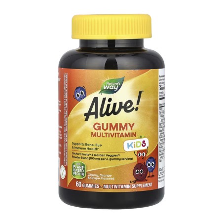 Мультивітаміни для дітей Натурес Вей Alive! (Nature's Way Alive! Multi-Vitamin) вишня, апельсин і виноград, 60 жувальних мармеладок Nature's Way Products