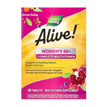 Alive! Комплексні мультивітаміни для жінок 50+ 50 табл. Nature's Way Products