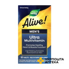 Мультивітаміни для чоловіків Nature's Way Alive! Men's Multi-Vitamin табл. №60 Nature's Way Products (США)