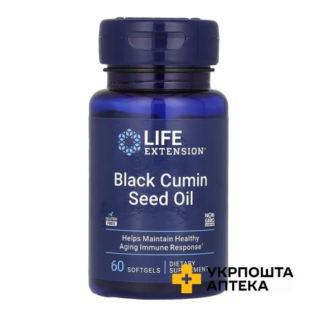 Life Extension Олія насіння чорного кмину капс. №60 Quality Supplements and Vitamins, Inc (США)