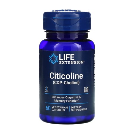 Лайф Екстеншн Цитиколін (ЦДФ-холін) 60 вегетаріанських капсул Quality Supplements and Vitamins, Inc