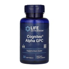Life Extension Лайф Екстеншн Cognitex® альфа-ГФХ 30 м'яких капсул Quality Supplements and Vitamins, Inc