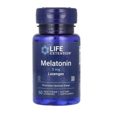 Life Extension Лайф Екстеншн Мелатонін 3 мг, 60 вегетаріанських льодяників Quality Supplements and Vitamins, Inc