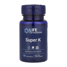 Life Extension Лайф Екстеншн Супер вітамін K 90 м'яких капсул Quality Supplements and Vitamins, Inc