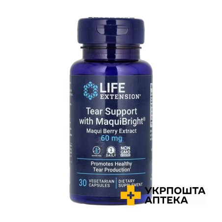 Life Extension Захист очей Tear Support, ягідний екстракт маки 60 мг капс. №30 Quality Supplements and Vitamins, Inc (США)