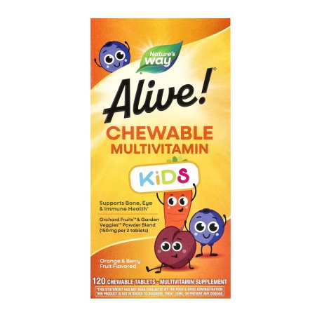 Мультивітаміни для дітей NATURE’S WAY (Натурес Вей) Kids Chewable Multivitamin таблетки жувальні апельсин і ягоди 120 шт Quality Supplements and Vitamins, Inc
