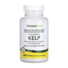 Nature's Plus Нейчерс Плас Келп (Морський йод) IODINE 150 мкг таблеток 300 Natural Organics Laboratories, Inc.