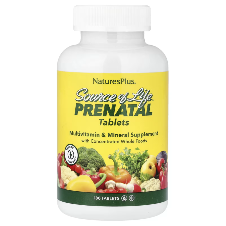 Вітаміни для вагітних Prenatal, Nature's Plus, Source of Life, 180 таблеток Natural Organics Laboratories, Inc.