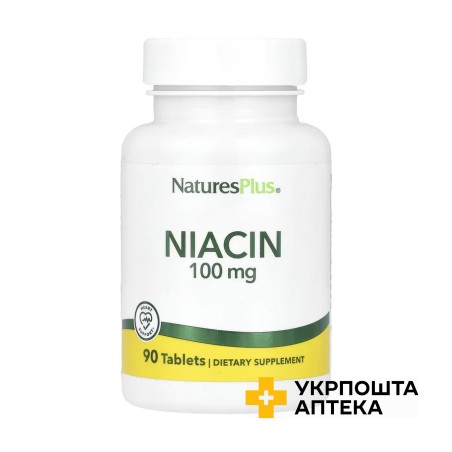 Natures plus Ніацин 100 мг табл. №90 Natural Organics Laboratories, Inc. (США)