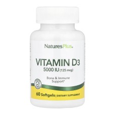 Natures plus Вітамін D3 капс. 125 мкг, (5000 МО) №60 Natural Organics Laboratories, Inc.